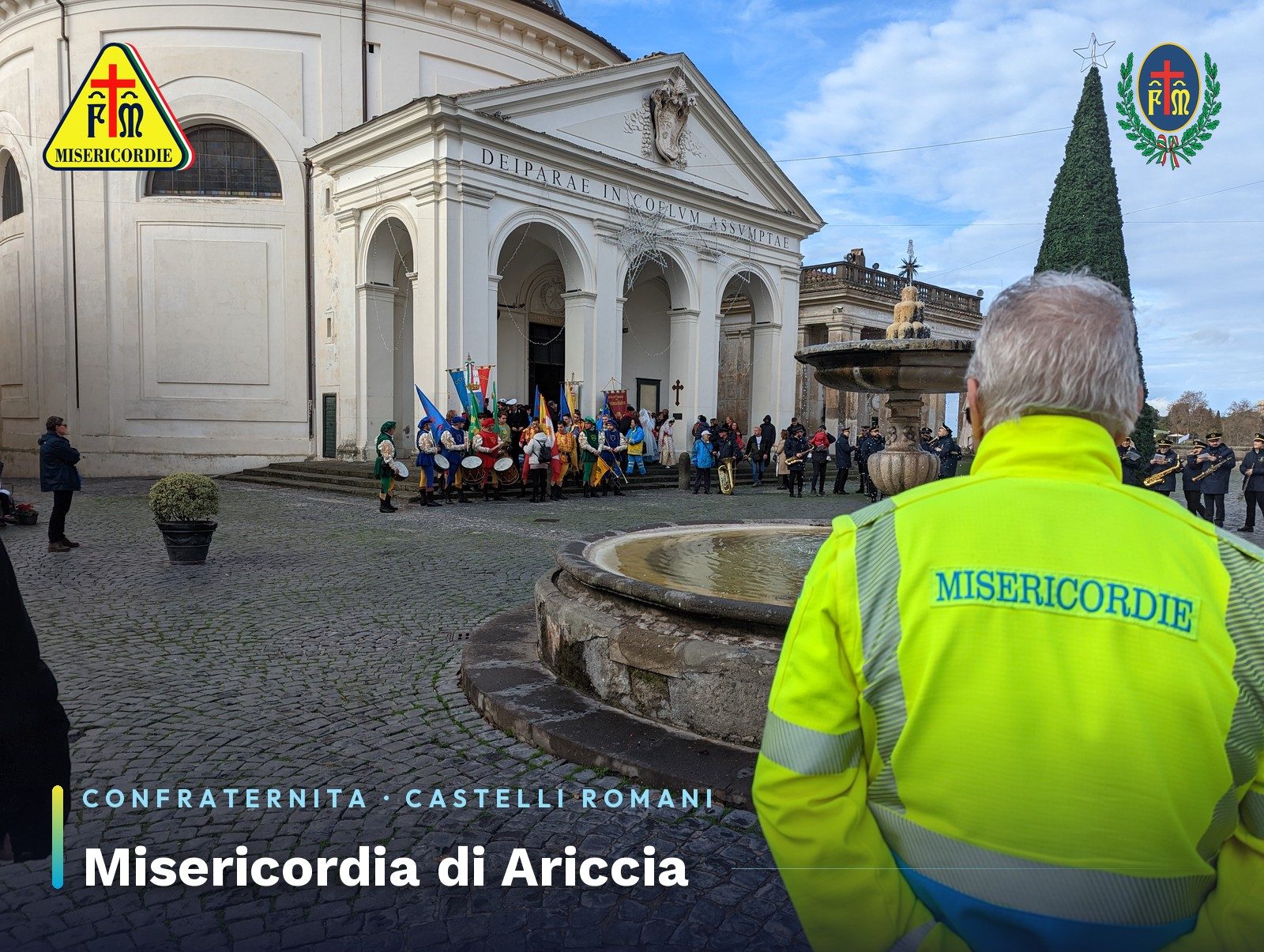 Assistenza della Misericordia di Ariccia a una processione