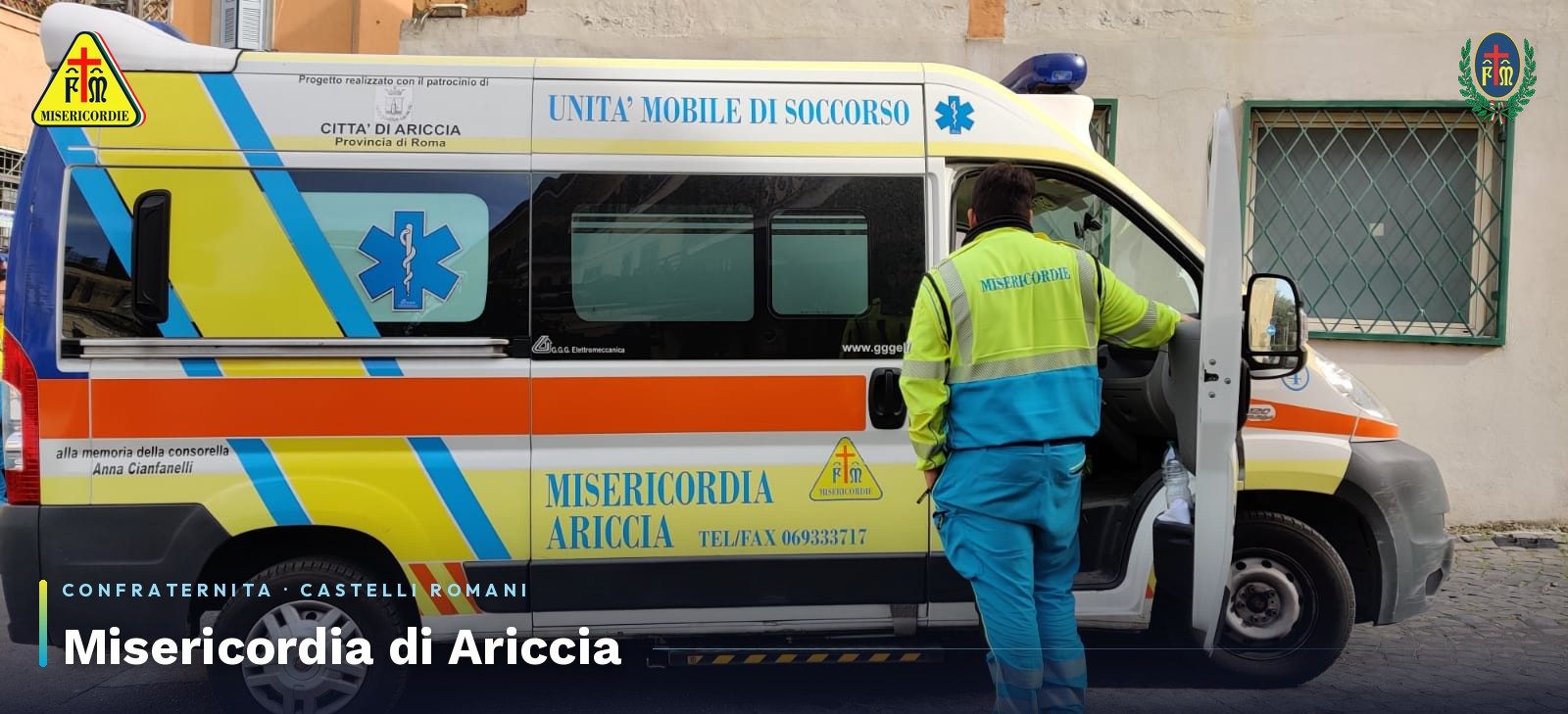 Mezzo di soccorso della Misericordia di Ariccia — Unità Mobile di Soccorso