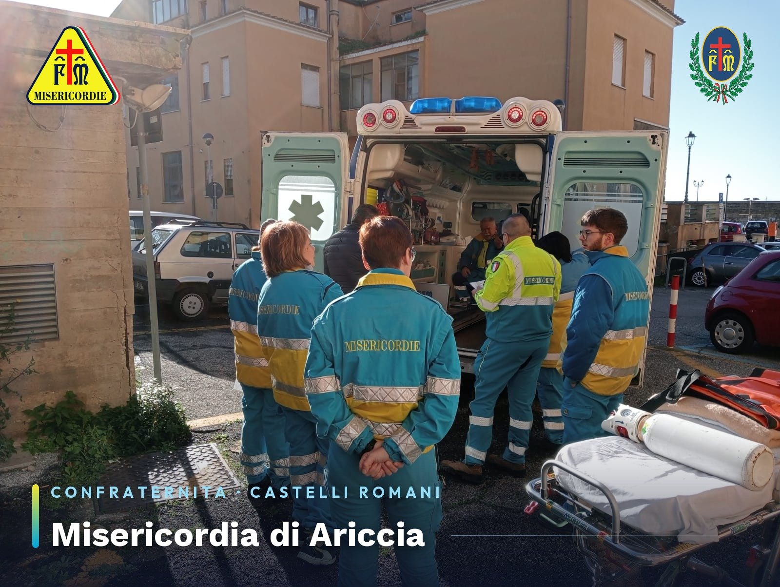 I volontari della Misericordia di Ariccia in divisa
