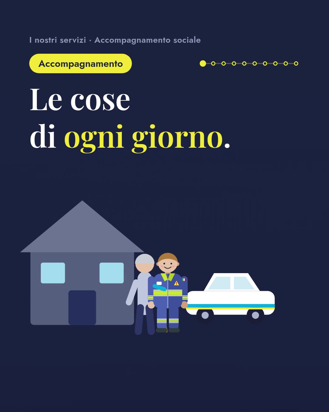 Le cose di ogni giorno: una scena del video sull’accompagnamento sociale della Misericordia di Ariccia
