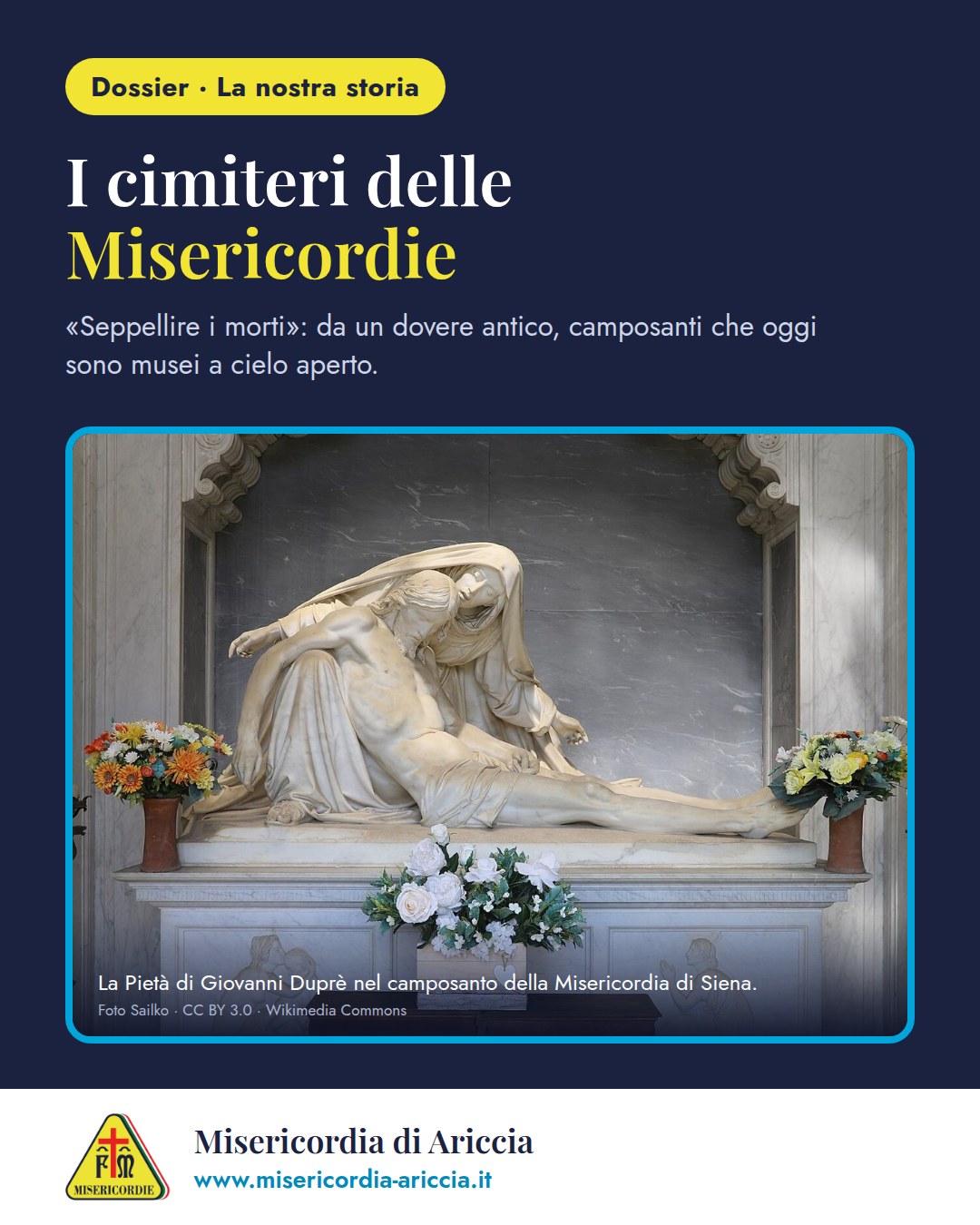 I cimiteri delle Misericordie: la Pietà di Giovanni Duprè nel camposanto della Misericordia di Siena