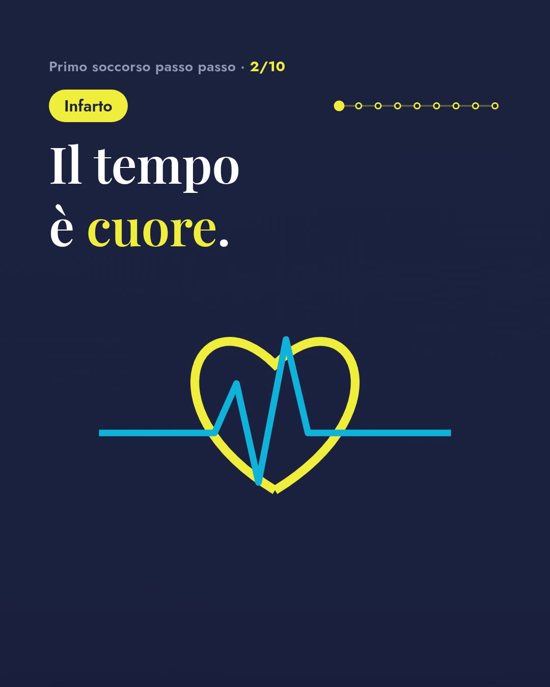 Infarto: una scena del video «Primo soccorso passo passo» della Misericordia di Ariccia