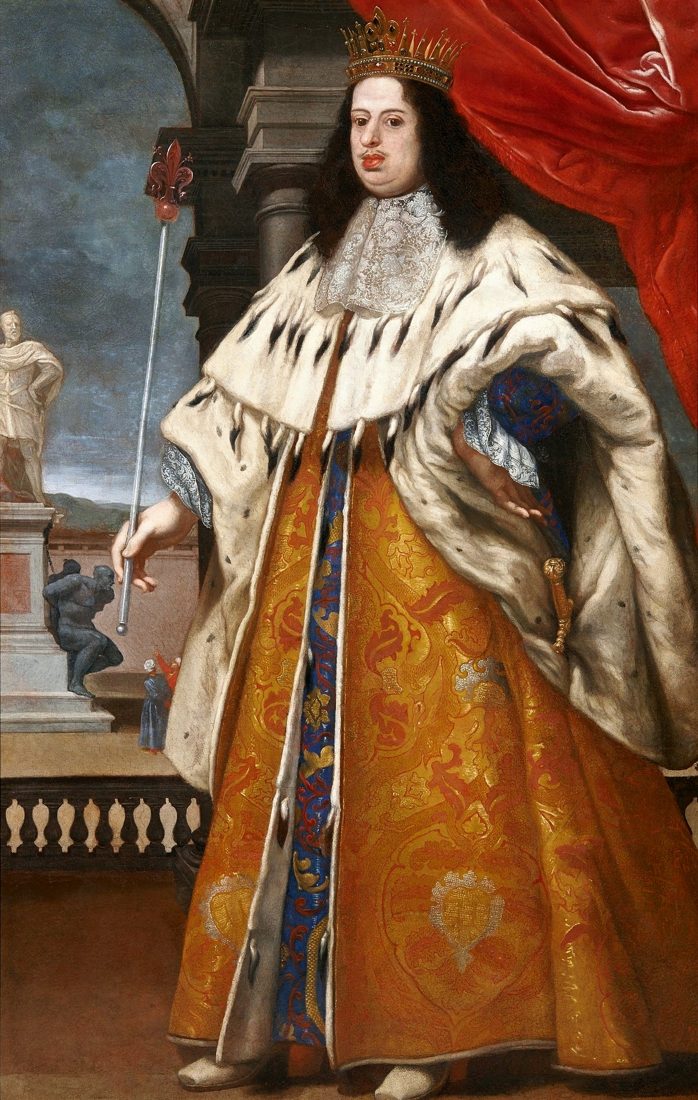 Ritratto del granduca Cosimo III de' Medici in abiti granducali, dipinto dal Volterrano