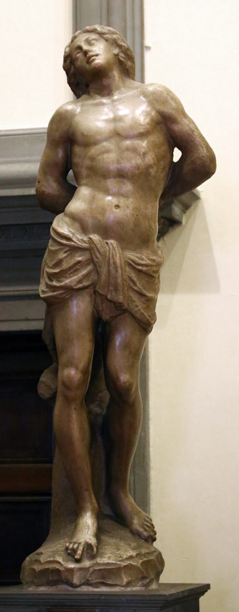 Statua di San Sebastiano, patrono delle Misericordie, opera di Benedetto da Maiano